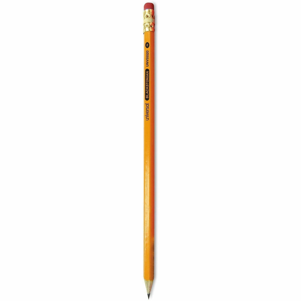 Deluxe Blackstonian Pencil, HB (#2), Black Lead, Yellow Barrel, Dozen