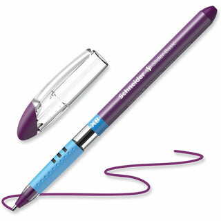 Slider Basic Ballpoint Pen, Stick, Extra-Bold 1.4 mm, Violet Ink, Violet Barrel, 10/Box