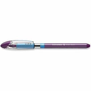 Slider Basic Ballpoint Pen, Stick, Extra-Bold 1.4 mm, Violet Ink, Violet Barrel, 10/Box