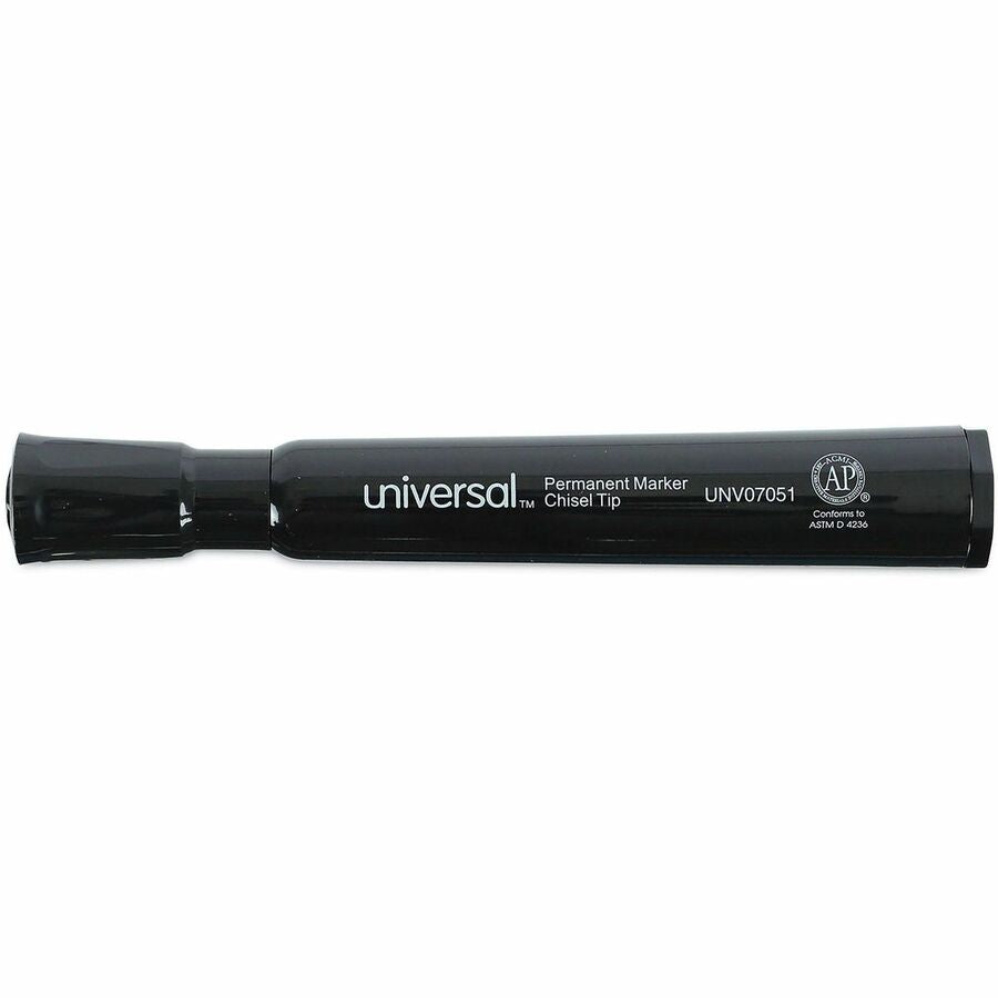 Chisel Tip Permanent Marker, Broad Chisel Tip, Black, Dozen
