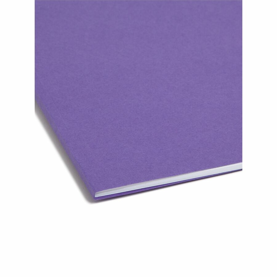 Top Tab Colored Fastener Folders, 0.75" Expansion, 2 Fasteners, Letter Size, Purple Exterior, 50/Box