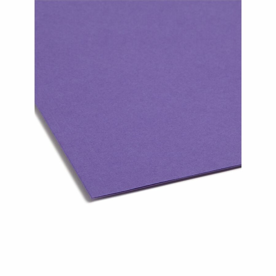 Top Tab Colored Fastener Folders, 0.75" Expansion, 2 Fasteners, Letter Size, Purple Exterior, 50/Box