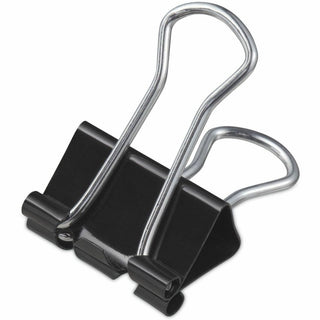 Binder Clips, Small, Black/Silver, 12/Box