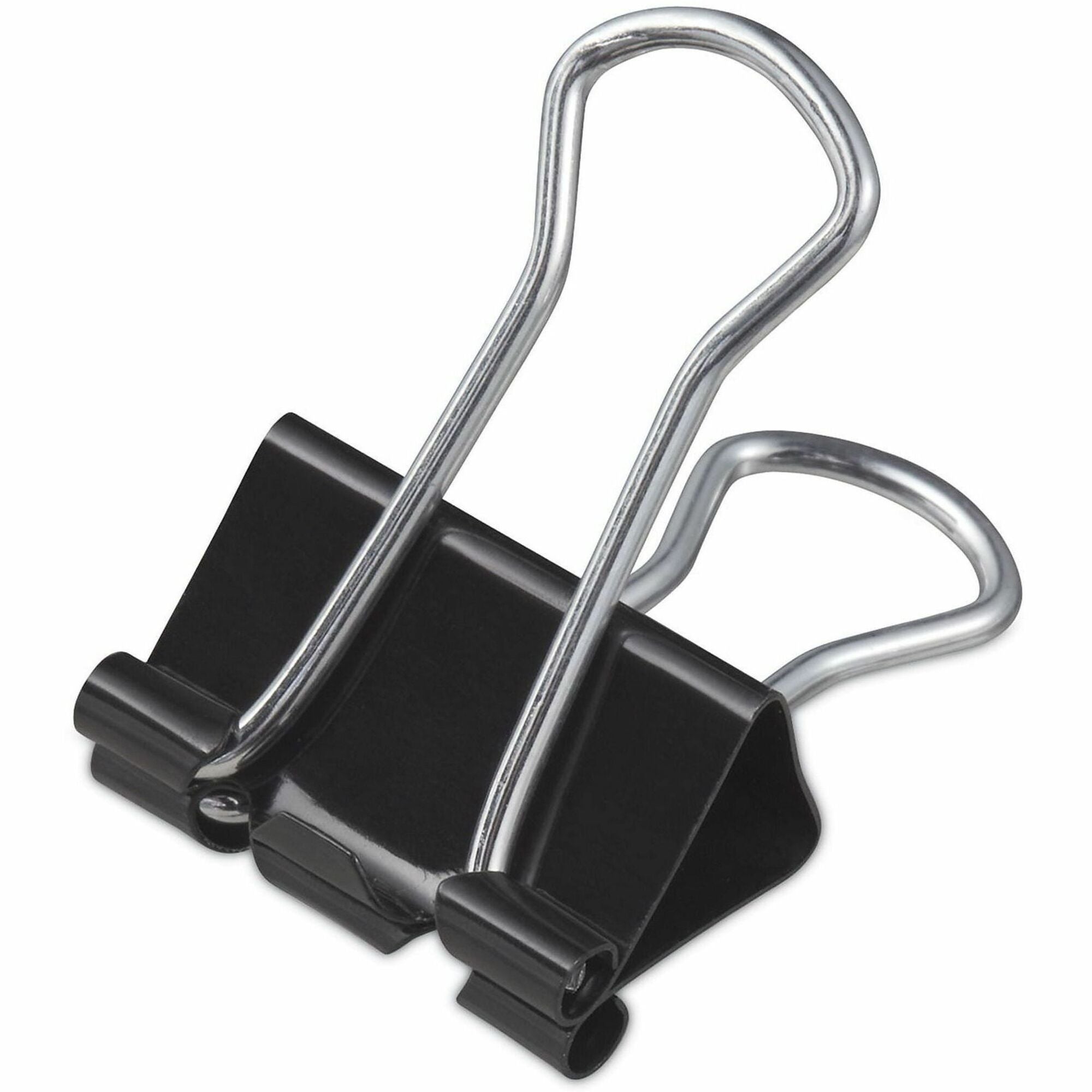 Binder Clips, Small, Black/Silver, 12/Box