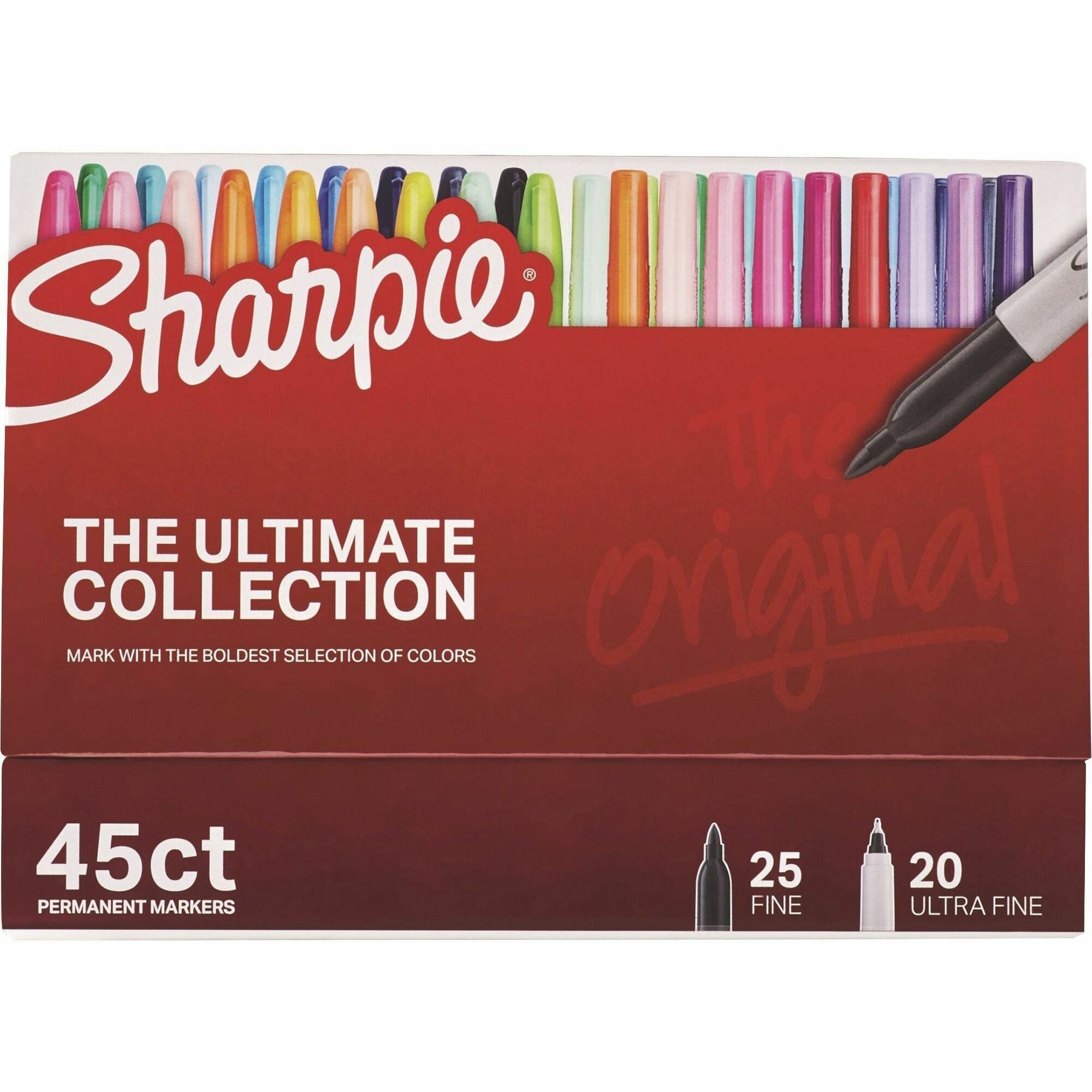 Permanent Markers Ultimate Collection, Assorted Tip Sizes/Types, Assorted Colors, 45/Pack