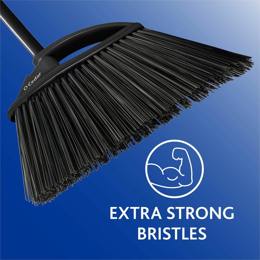 O-Cedar PowerCorner Outdoor Broom - 1 Each - Black, Gray