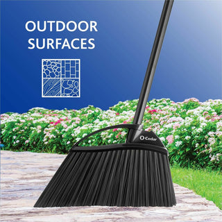 O-Cedar PowerCorner Outdoor Broom - 1 Each - Black, Gray