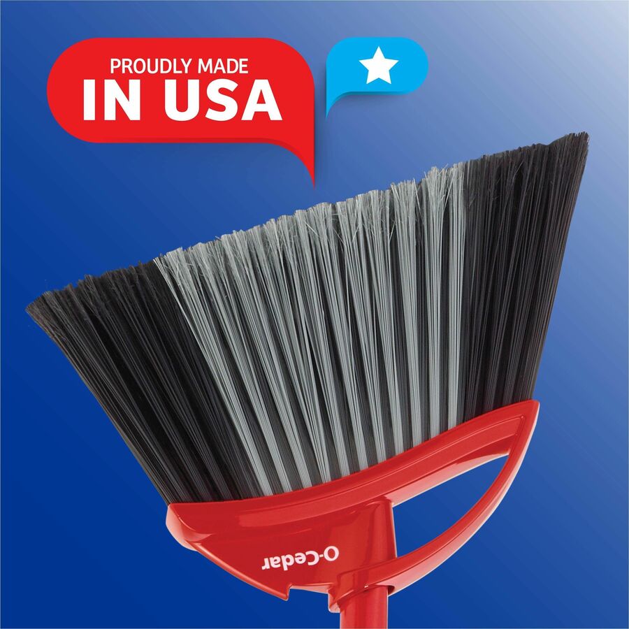 O-Cedar PowerCorner Pet Pro Broom - Red, Black, Gray - 1 Each