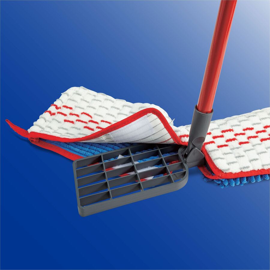 O-Cedar Hardwood Floor 'N More 3-Action Mop - MicroFiber Head - Double-sided, Flexible, Reusable, Washable, Swivel Head, Absorbent, Machine Washable - 1 Each - Multi
