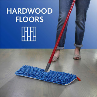 O-Cedar Hardwood Floor 'N More 3-Action Mop - MicroFiber Head - Double-sided, Flexible, Reusable, Washable, Swivel Head, Absorbent, Machine Washable - 1 Each - Multi