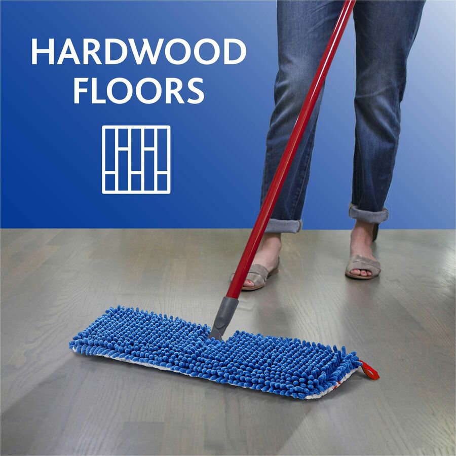 O-Cedar Hardwood Floor 'N More 3-Action Mop - MicroFiber Head - Double-sided, Flexible, Reusable, Washable, Swivel Head, Absorbent, Machine Washable - 1 Each - Multi