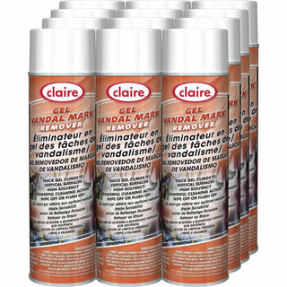 Claire Gel Vandal Mark Remover - 15 oz (0.94 lb) - 12 / Carton - Easy to Use - Knockout Orange