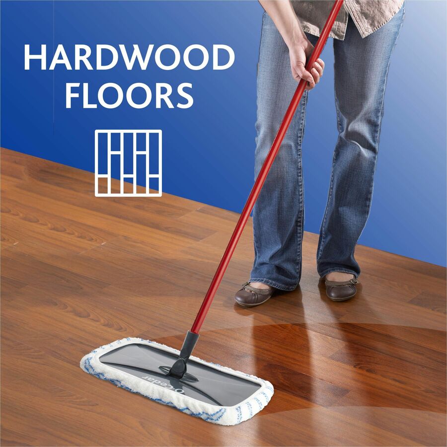 O-Cedar Hardwood Floor 'N More Microfiber Mop - MicroFiber Head - Reusable, Scrubber Strip, Machine Washable - 1 Each - Multi