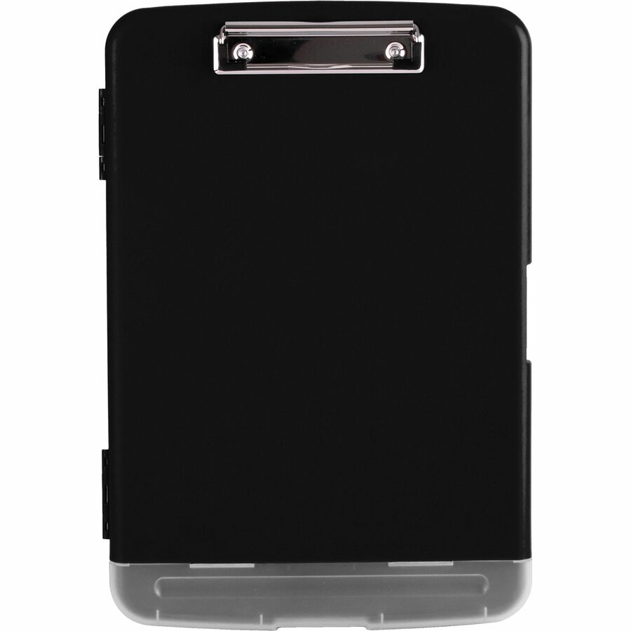 Business Source Storage Clipboard - Storage for 160 Sheet - Plastic - Black - 1 Each
