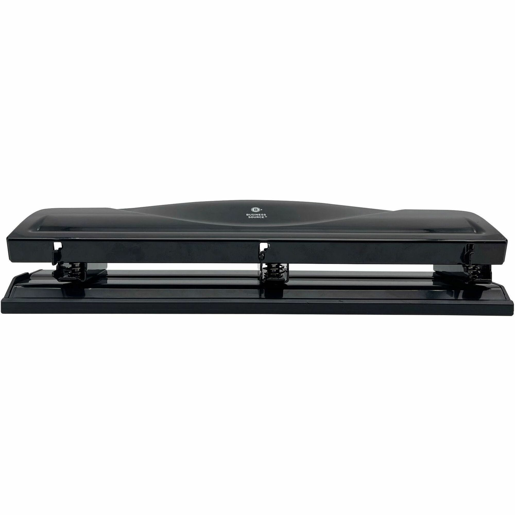 business-source-nonadjustable-3-hole-punch-10-sheet-1-4-punch-size-round-shape-black_bsn65655 - 1