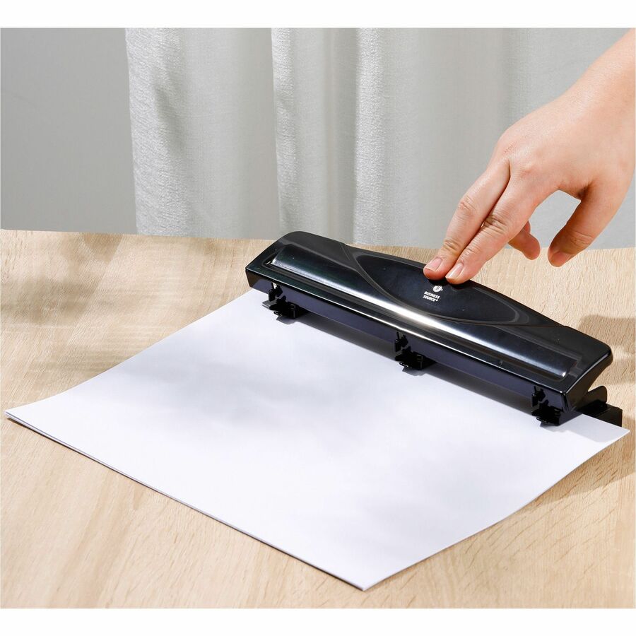 business-source-nonadjustable-3-hole-punch-10-sheet-1-4-punch-size-round-shape-black_bsn65655 - 5