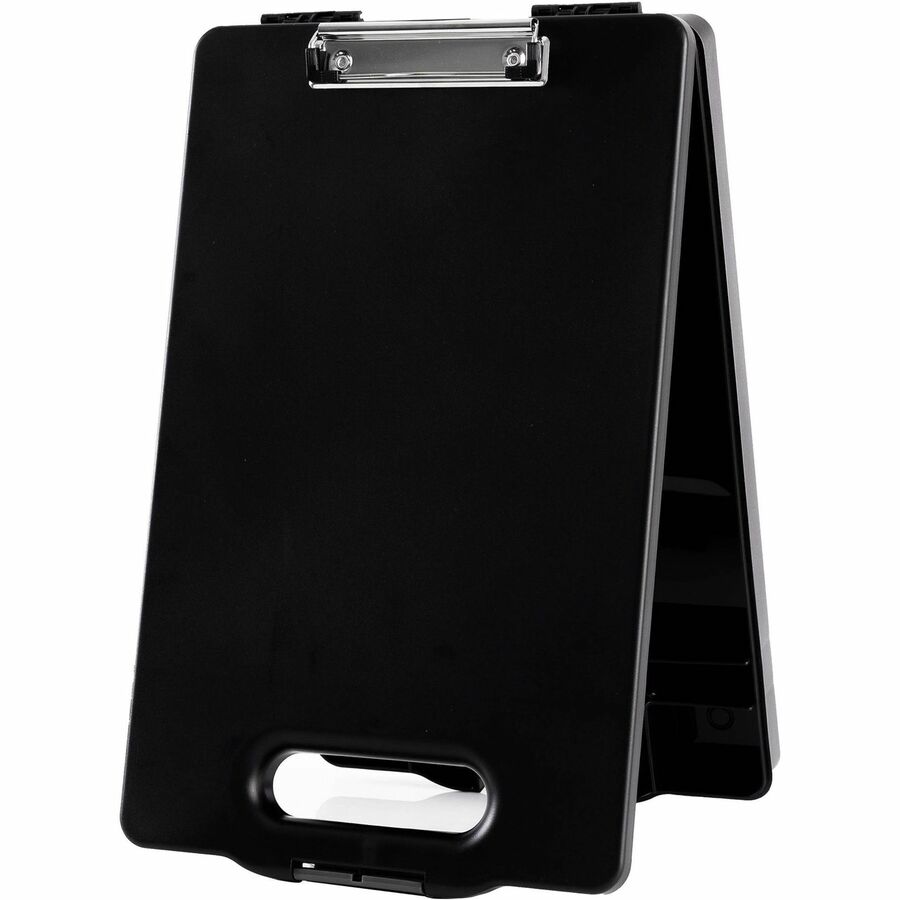 Business Source Storage Clipboard - Storage for 200 Sheet - Black - 1 Each