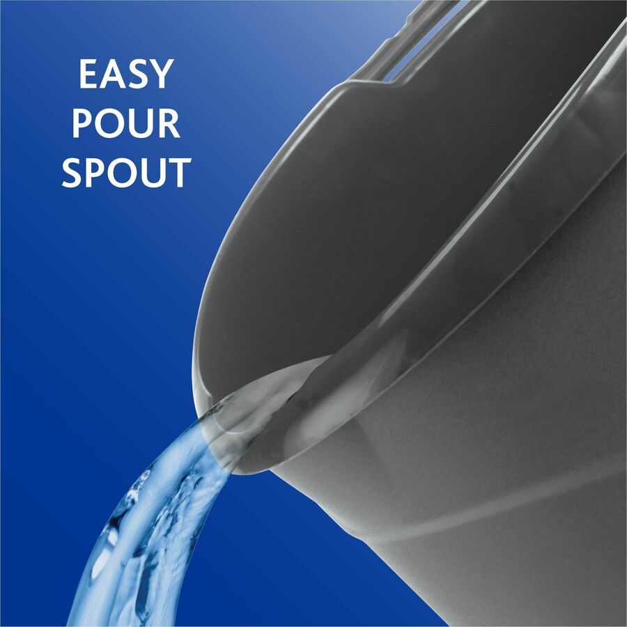 O-Cedar Easy Pour Bucket - 3 gal - Splash Resistant, Durable, Handle - Plastic - Gray - 1 Each