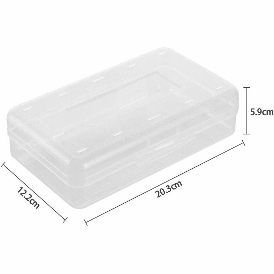 business-source-carrying-case-pencil-writing-utensils-supplies-clear-polypropylene-body-1-each_bsn49272 - 5