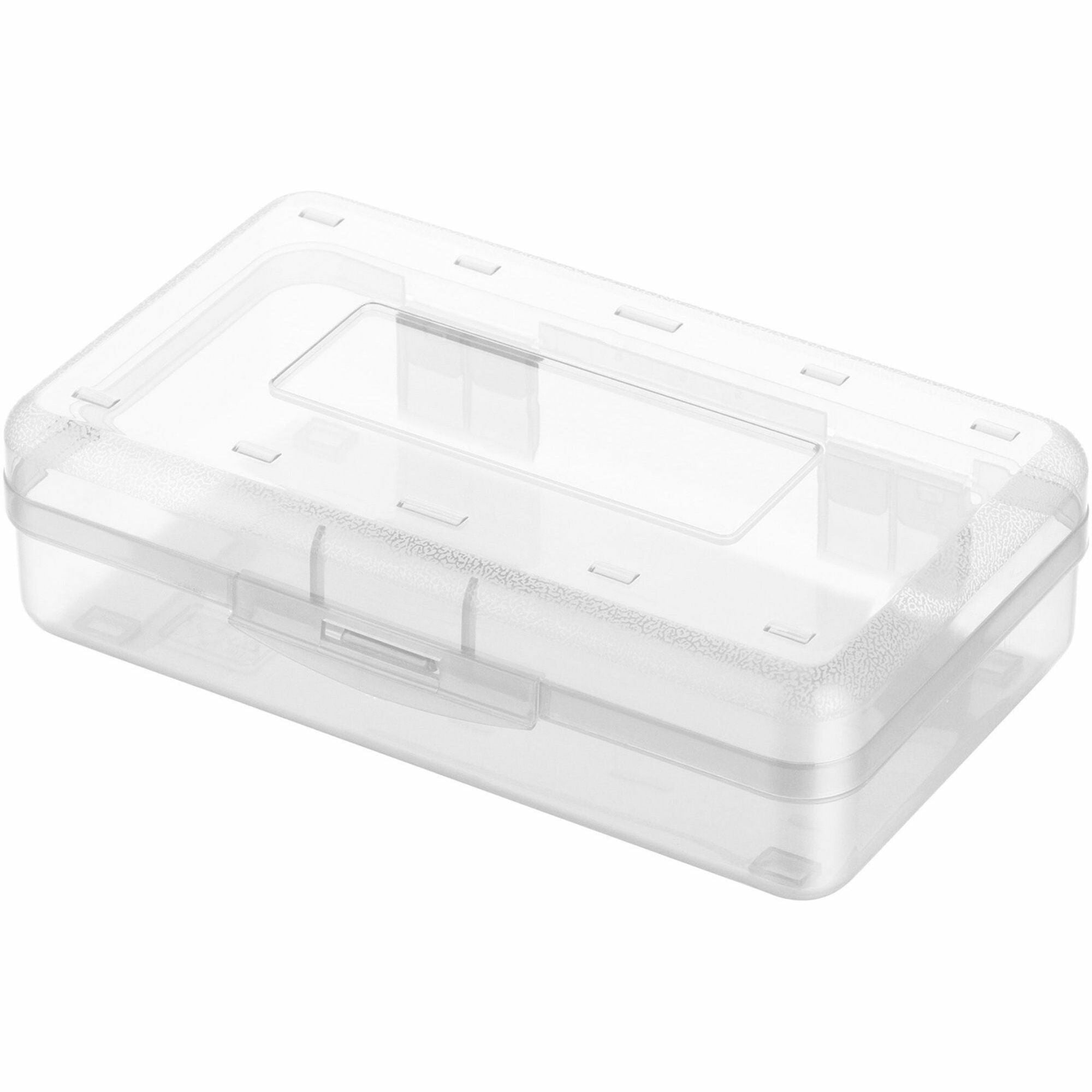 business-source-carrying-case-pencil-writing-utensils-supplies-clear-polypropylene-body-1-each_bsn49272 - 1