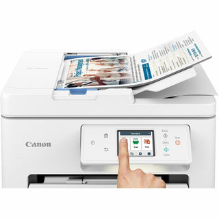 Canon PIXMA TR7820 Wireless Inkjet Multifunction Printer - Color - White - Copier/Printer/Scanner - 1200 x 1200 dpi Print - Flatbed Scanner - Wireless LAN - Canon PRINT Application, Apple AirPrint, Mopria - USB - 1 Each - For Plain Paper Print