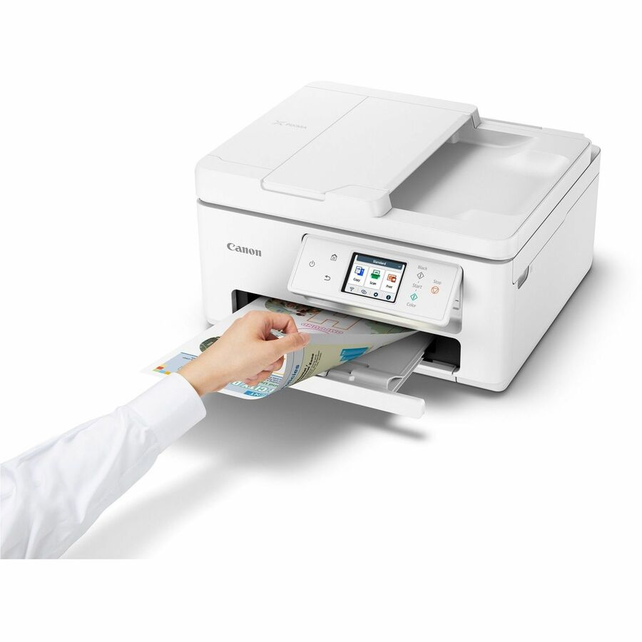 Canon PIXMA TR7820 Wireless Inkjet Multifunction Printer - Color - White - Copier/Printer/Scanner - 1200 x 1200 dpi Print - Flatbed Scanner - Wireless LAN - Canon PRINT Application, Apple AirPrint, Mopria - USB - 1 Each - For Plain Paper Print