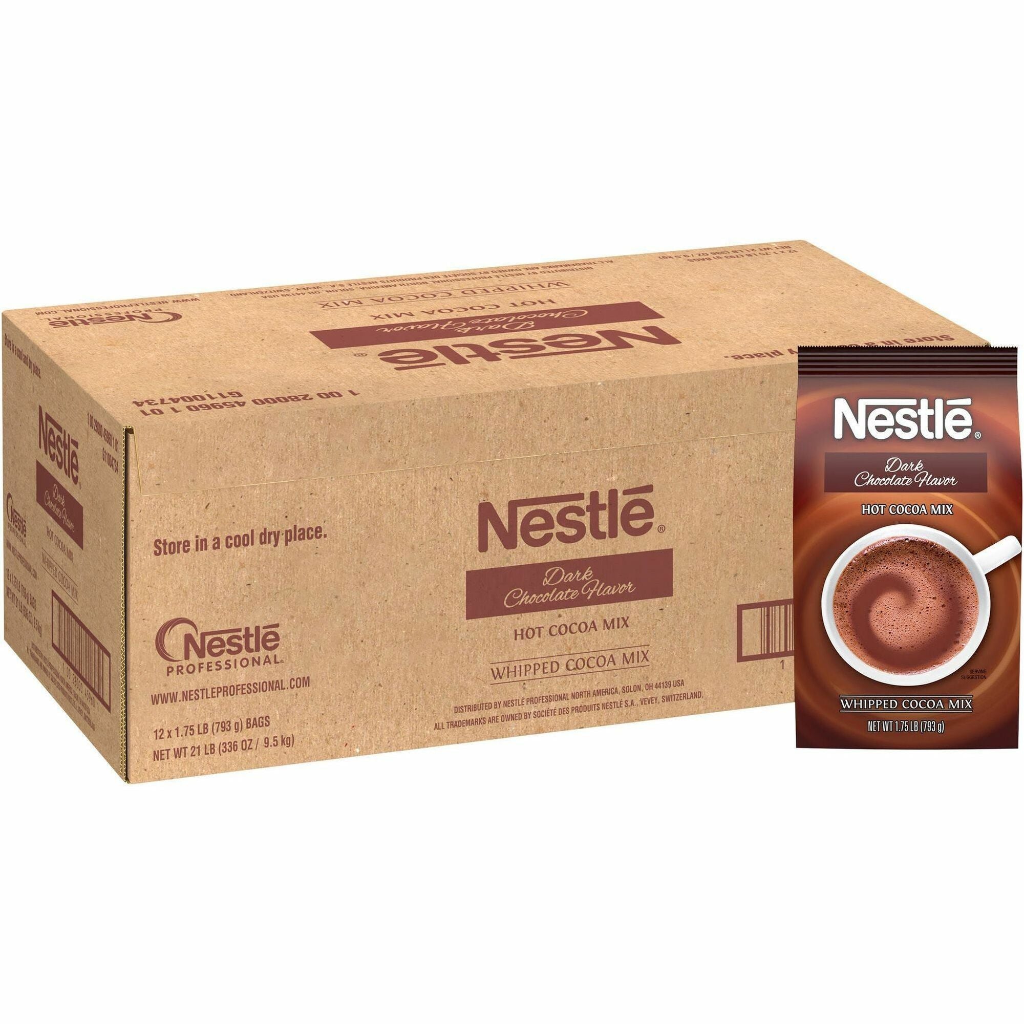 nestle-dark-chocolate-hot-cocoa-mix-175-lb-12-carton_nes45960 - 1