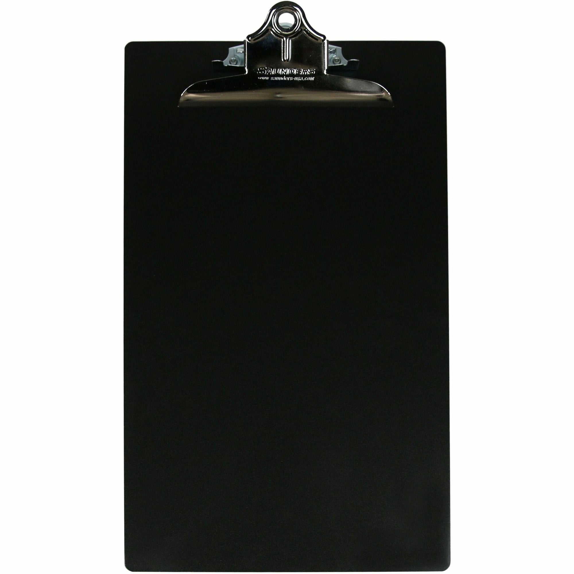 Aluminum Clipboard, 1" Clip Capacity, Holds 8.5 x 14 Sheets, Black