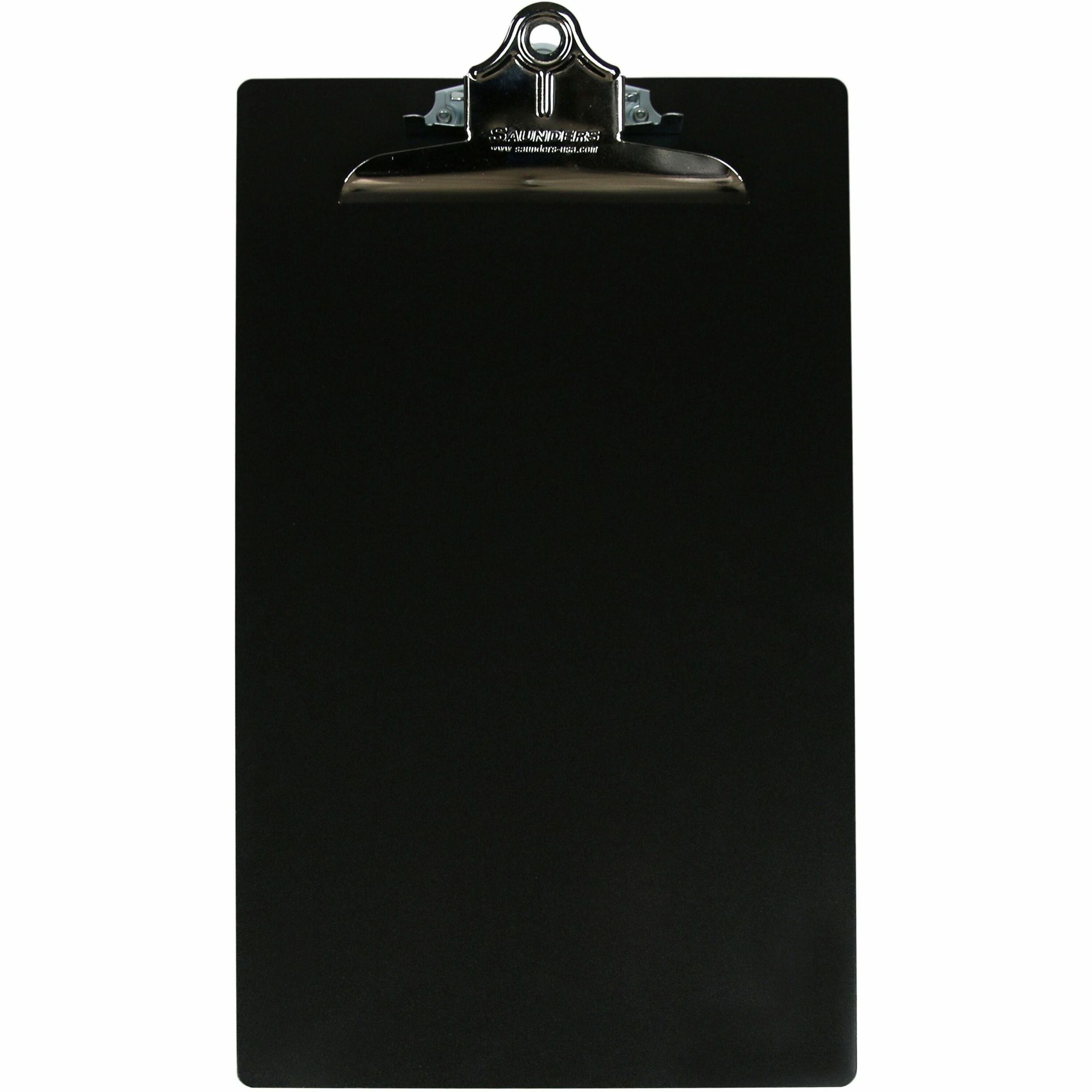 Aluminum Clipboard, 1" Clip Capacity, Holds 8.5 x 14 Sheets, Black