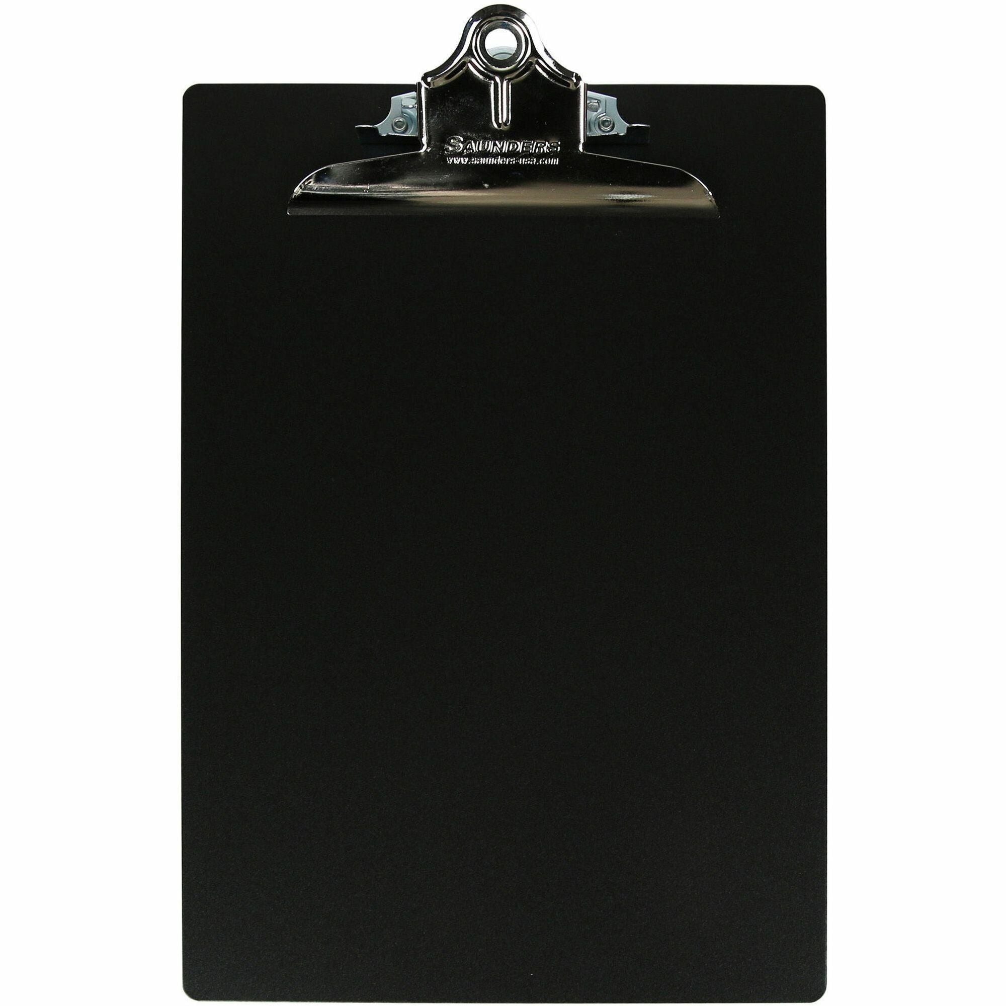 Aluminum Clipboard, 1" Clip Capacity, Holds 8.5 x 11 Sheets, Black