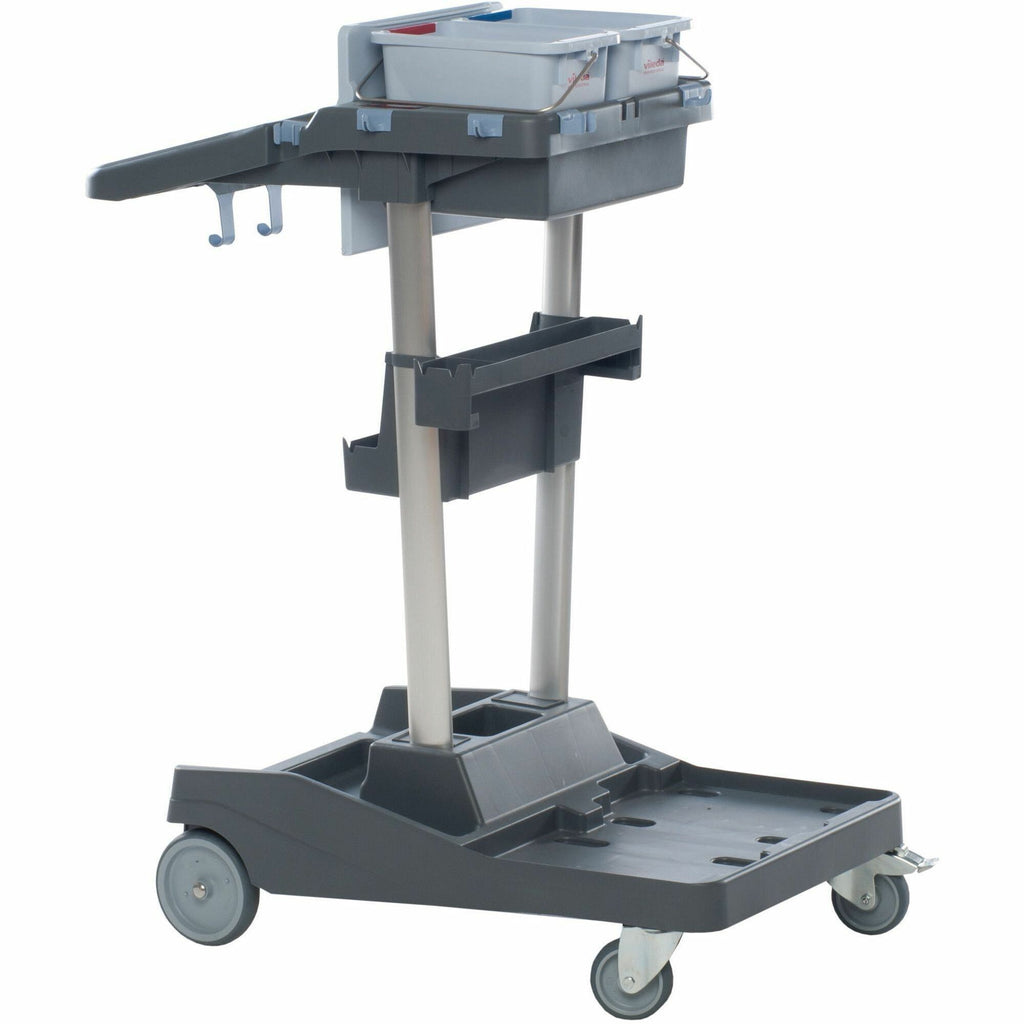 Vileda Professional VoleoPro Cart - 4 Casters - Plastic, Aluminum, Anodized Aluminum, Steel - x 4.8" Width x 8" Depth x 17.8" Height - Gray - 1 Each - 1