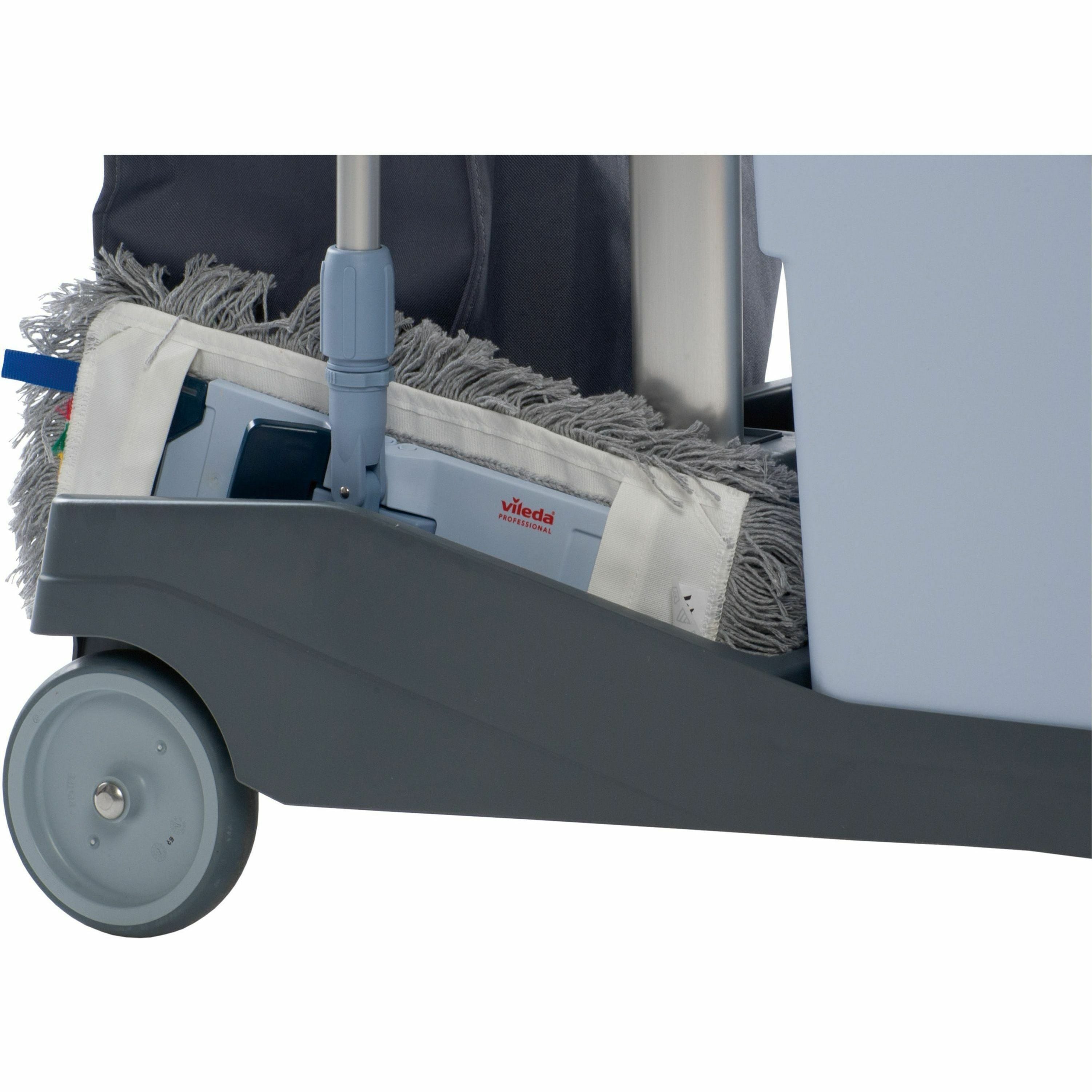Vileda Professional VoleoPro Cart - 4 Casters - Plastic, Aluminum, Anodized Aluminum, Steel - x 4.8" Width x 8" Depth x 17.8" Height - Gray - 1 Each - 2