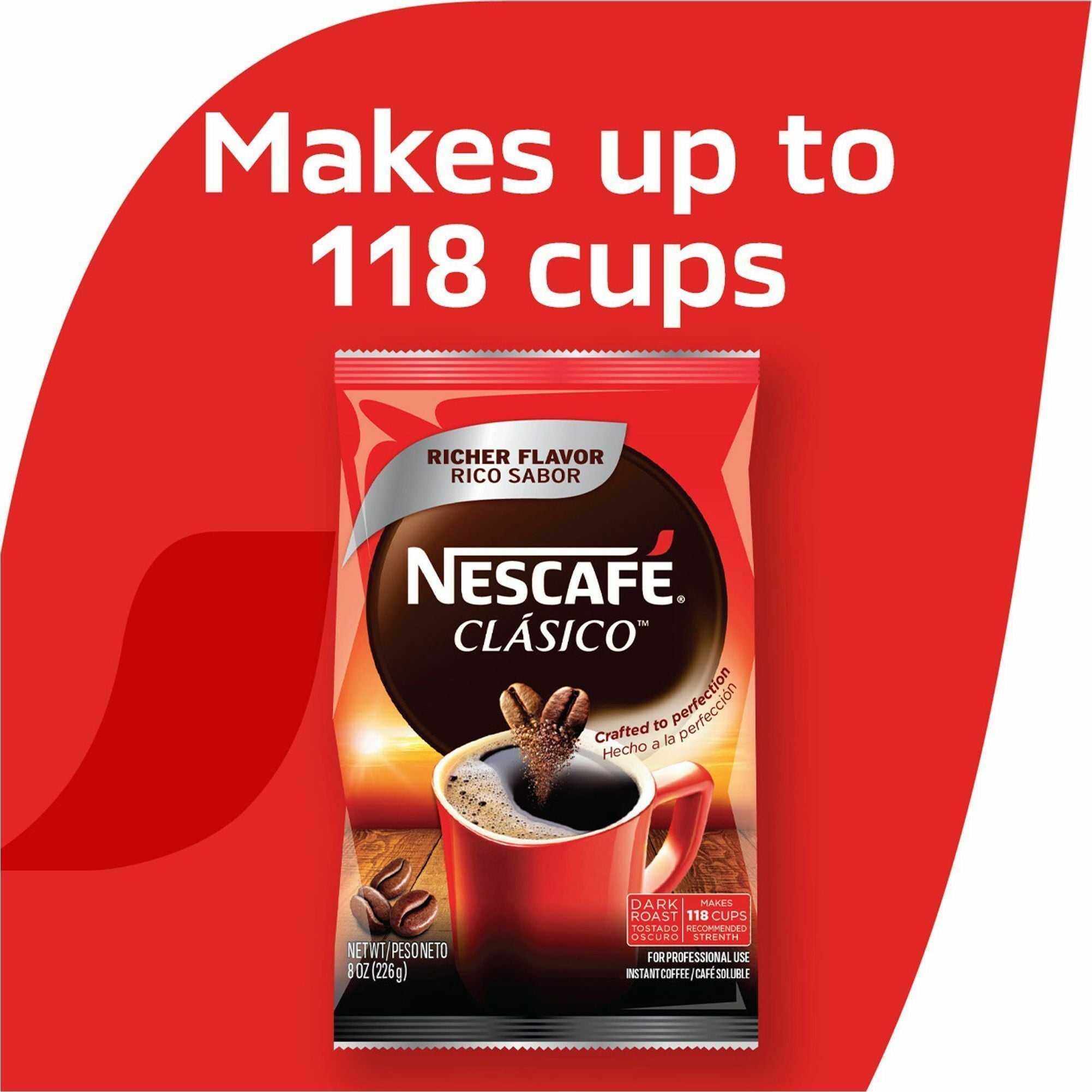 nescafe-clasico-dark-roast-instant-coffee-dark-128-oz-12-carton_nes70948 - 2