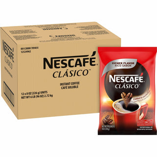 nescafe-clasico-dark-roast-instant-coffee-dark-128-oz-12-carton_nes70948 - 1