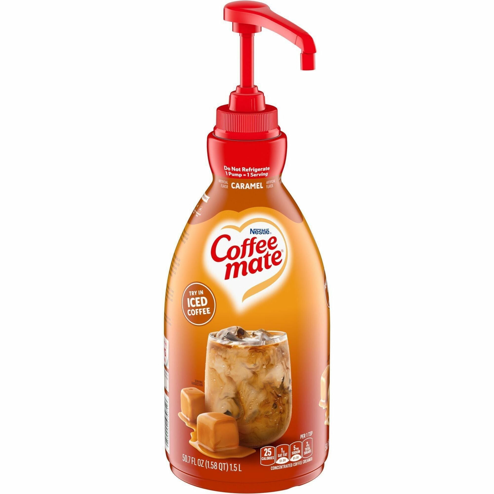 nestle-caramel-liquid-creamer-caramel-flavor-5072-fl-oz-150-l-1eachbottle-300-serving_nes73358 - 1