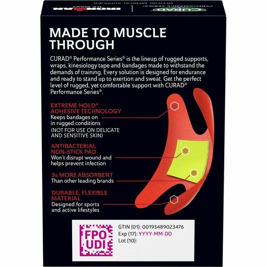 Curad Finger/Knuckle Antibacterial Bandage - Assorted Sizes - 1Box - Assorted - Fabric
