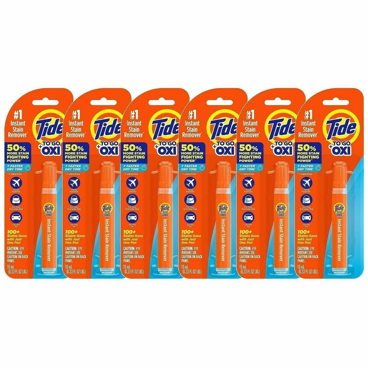 Tide To Go Stain Remover Pen - 0.34 oz (0.02 lb) - 6 / Carton - Phosphate-free, Machine Washable, Bleach-free - Orange