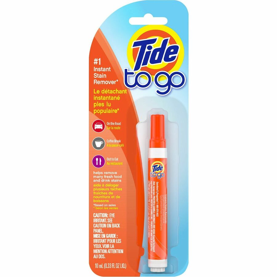 Tide To Go Stain Remover Pen - 0.34 oz (0.02 lb) - 6 / Carton - Phosphate-free, Machine Washable, Bleach-free - Orange