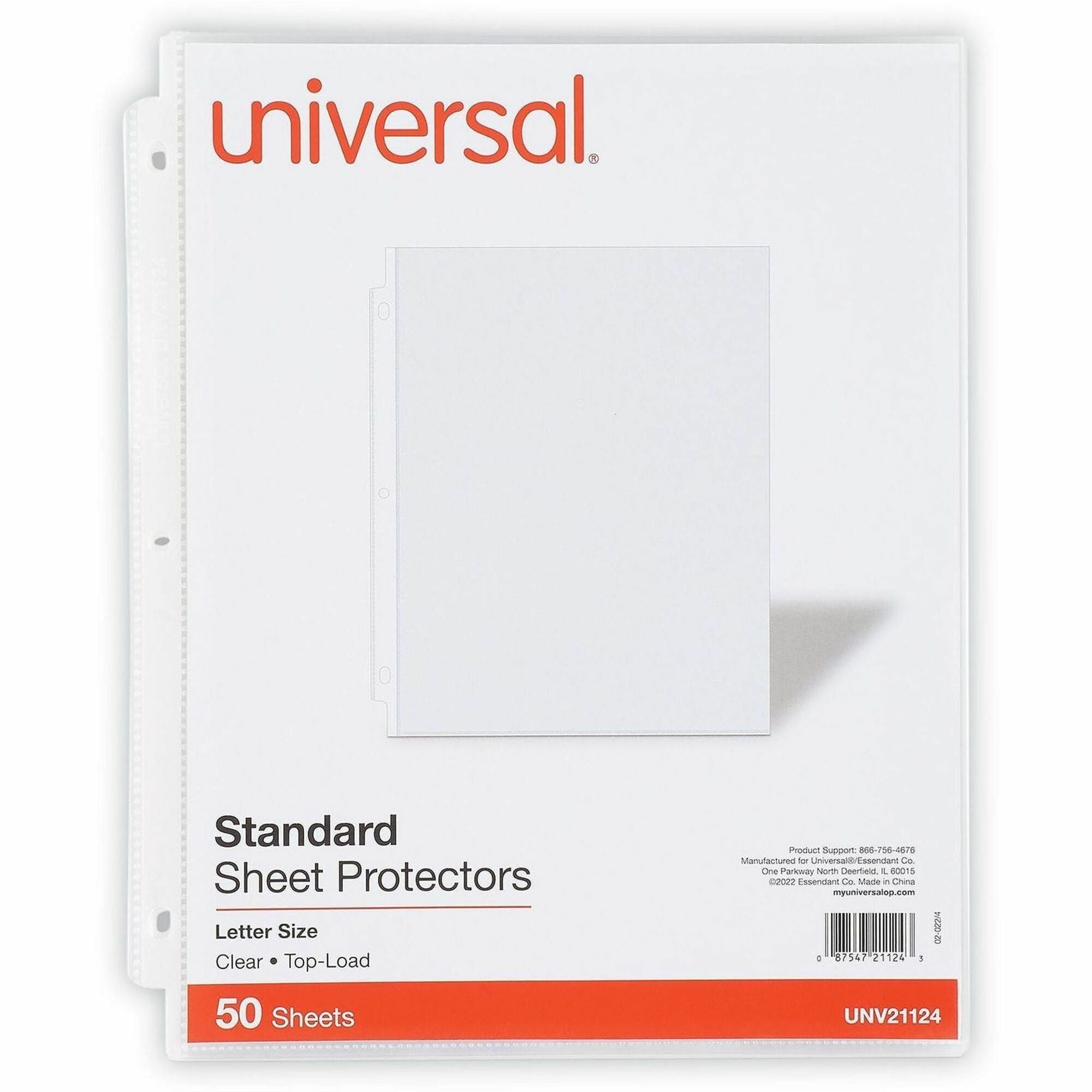 Top-Load Poly Sheet Protectors, Standard Gauge, Letter, Clear, 50/Pack