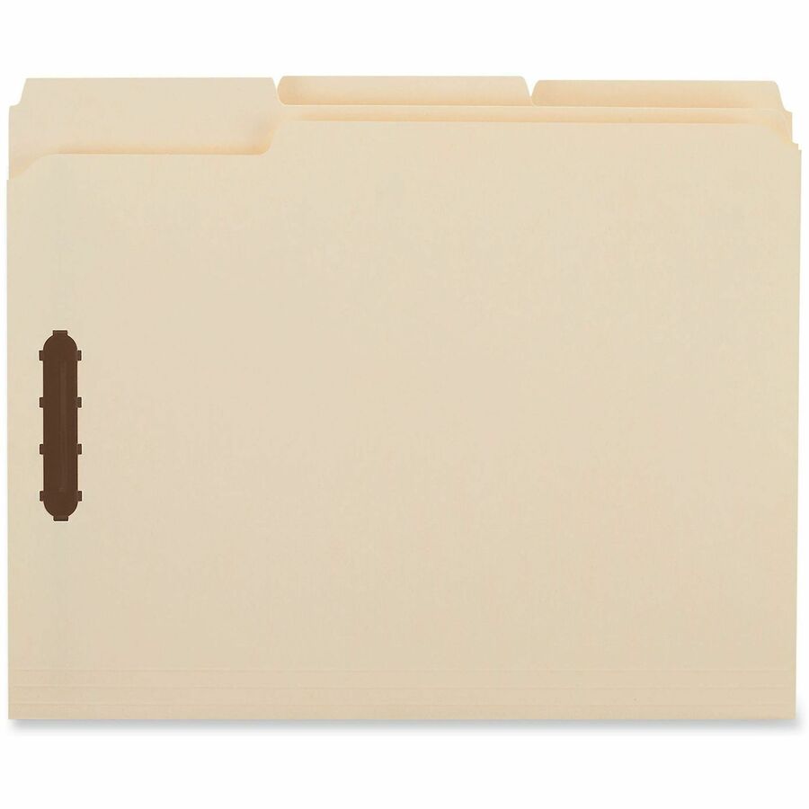 Deluxe Reinforced Top Tab Fastener Folders, 0.75" Expansion, 2 Fasteners, Letter Size, Manila Exterior, 50/Box