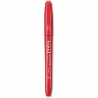 Pen-Style Permanent Marker, Fine Bullet Tip, Red, Dozen