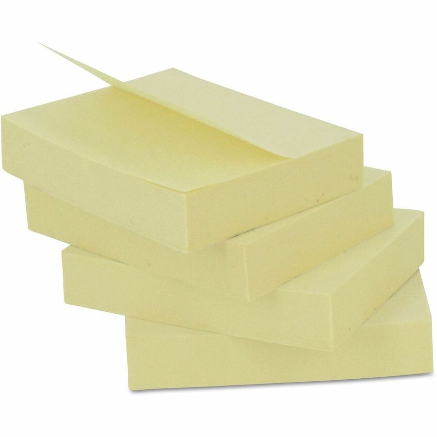 Self-Stick Note Pads, 3" x 3", Yellow, 100 Sheets/Pad, 12 Pads/Pack