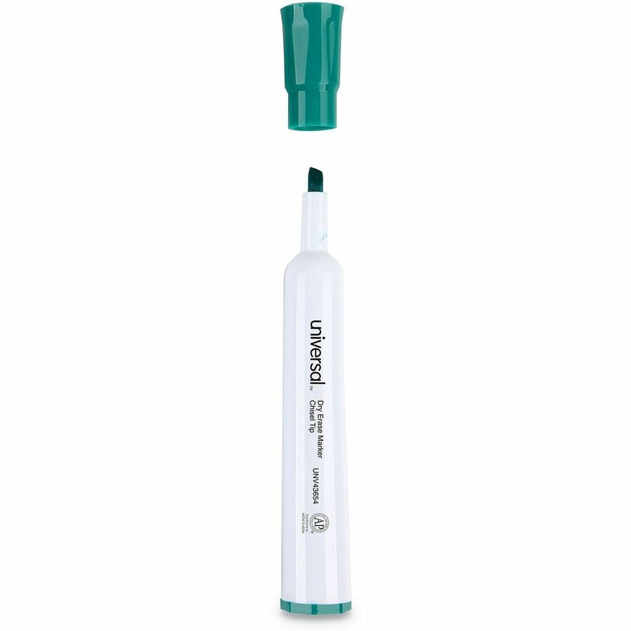 Dry Erase Marker, Broad Chisel Tip, Green, Dozen