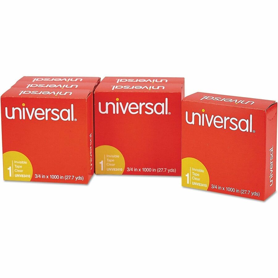 Invisible Tape, 1" Core, 0.75" x 83.33 ft, Clear, 6/Pack