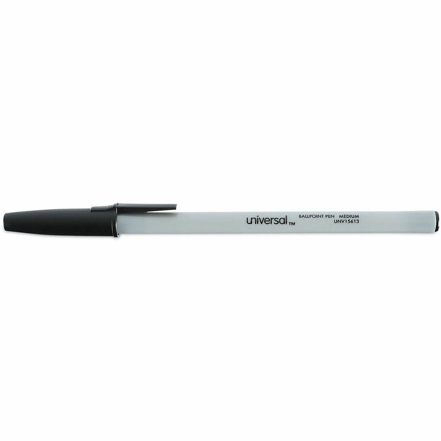 Ballpoint Pen Value Pack, Stick, Medium 1 mm, Black Ink, Gray/Black Barrel, 60/Pack