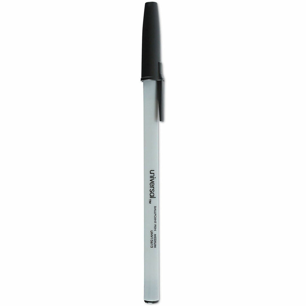 Ballpoint Pen Value Pack, Stick, Medium 1 mm, Black Ink, Gray/Black Barrel, 60/Pack