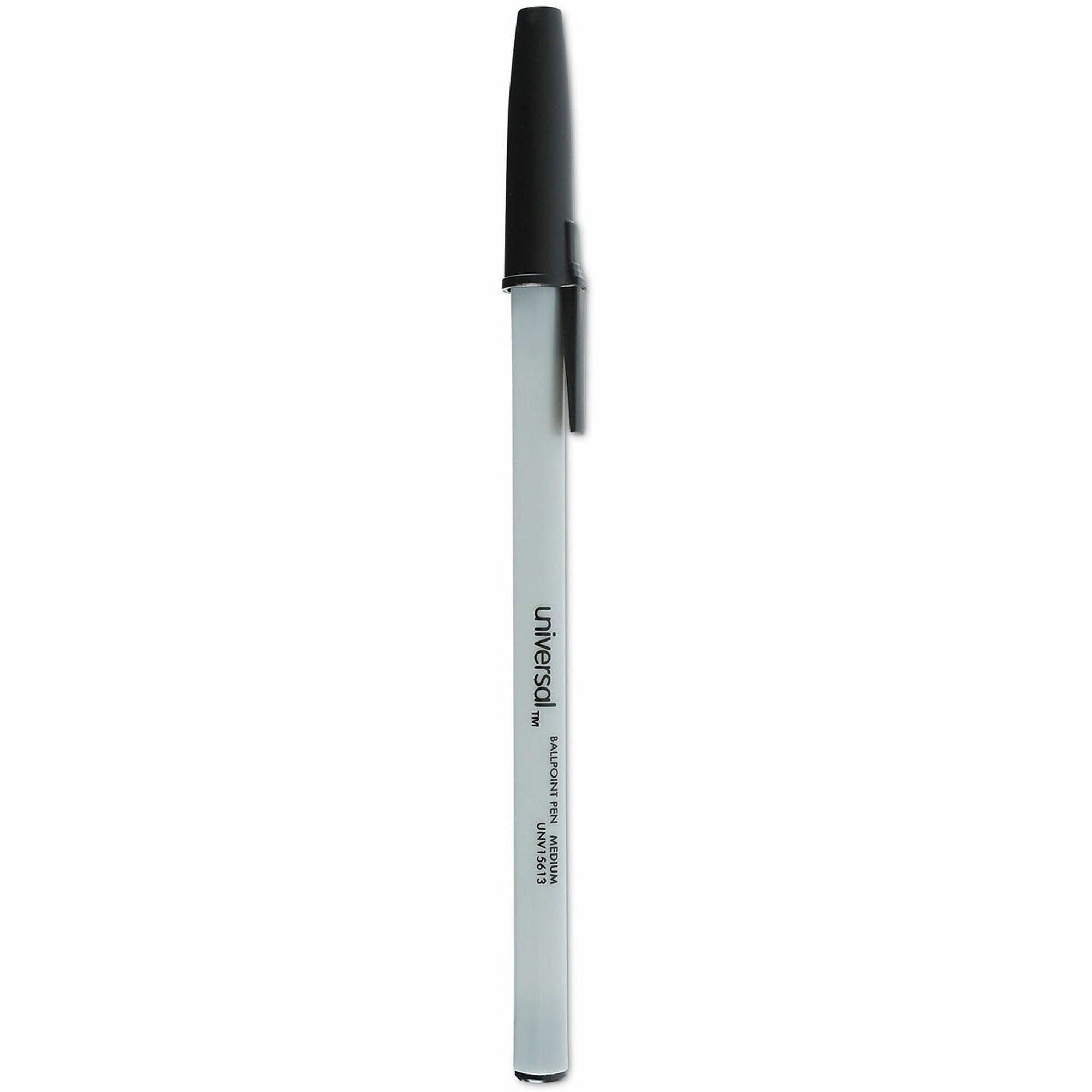 Ballpoint Pen Value Pack, Stick, Medium 1 mm, Black Ink, Gray/Black Barrel, 60/Pack