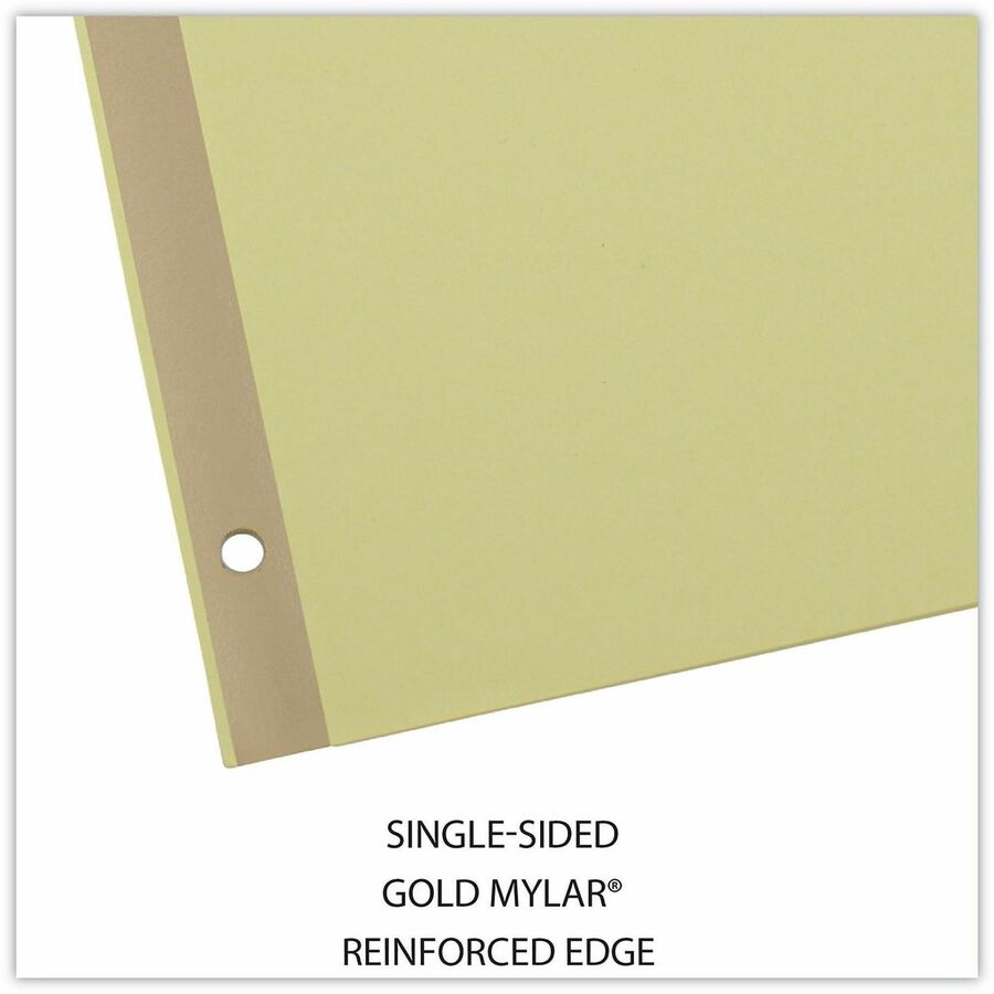 Deluxe Preprinted Simulated Leather Tab Dividers with Gold Printing, 25-Tab, A to Z, 11 x 8.5, Buff, 1 Set