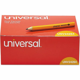 Golf and Pew Pencil, HB (#2), Black Lead, Yellow Barrel, 144/Box