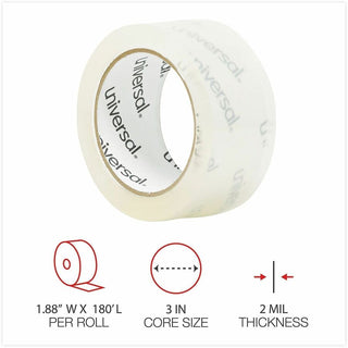 General-Purpose Box Sealing Tape, 3" Core, 1.88" x 60 yds, Clear, 6/Pack